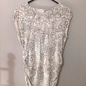 Motherhood Maternity Top, Small, Black and White